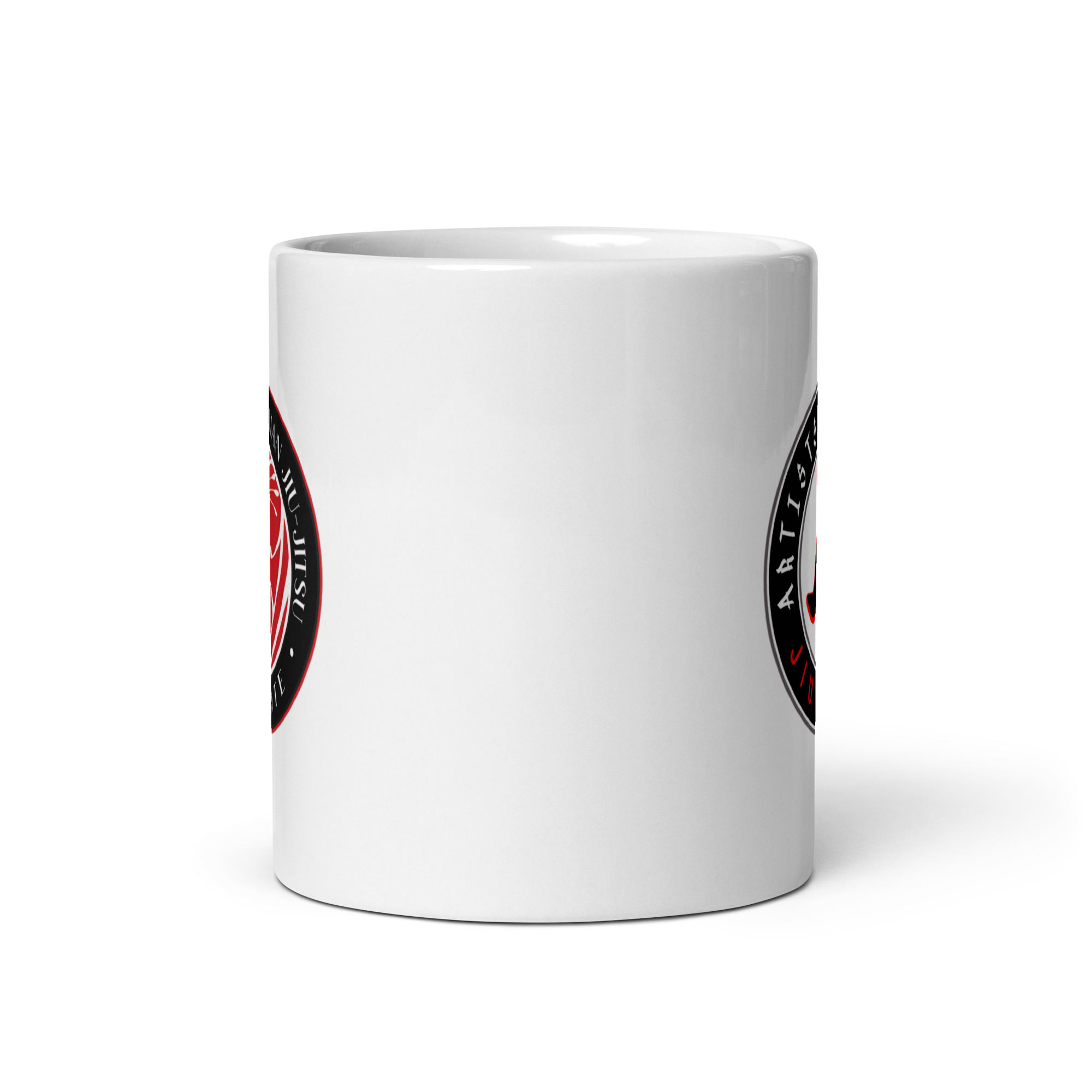 Artists in Motion White Glossy Mug - Image 3